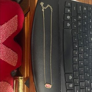 Kendra Scott Chic Gold and Pink Necklace